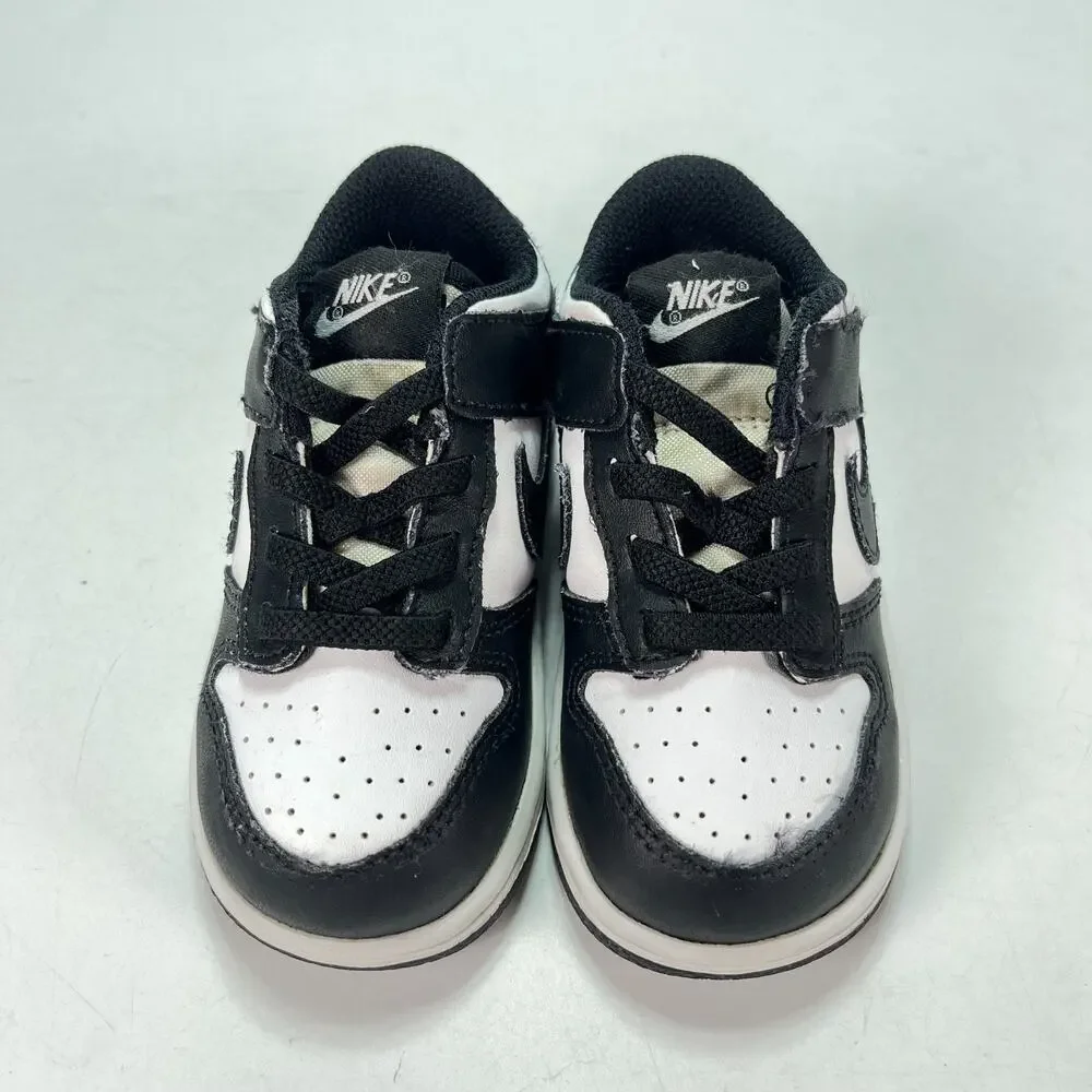 Nike Dunk Low Panda Black White Low Top Sneakers Shoes CW1589-100 Kids Size 7C